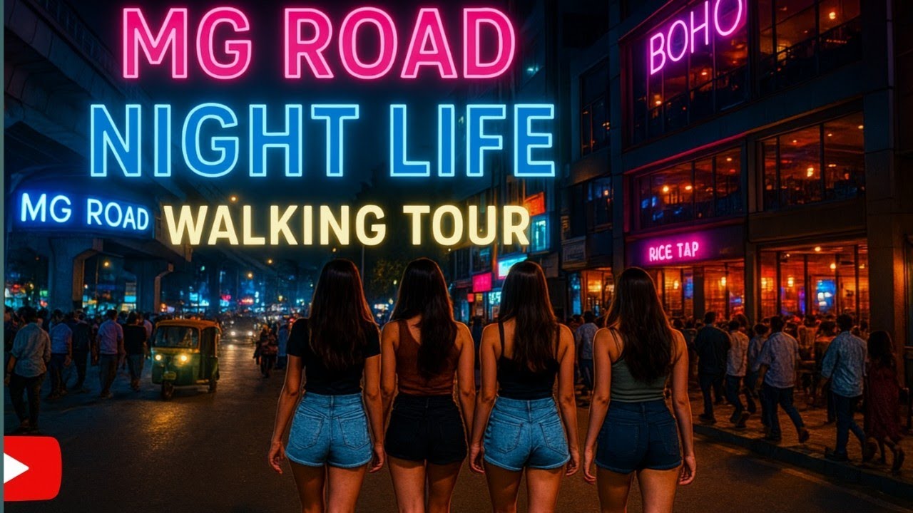 Mg Road Nightlife View Walking Tour || Mg Road Bangalore
