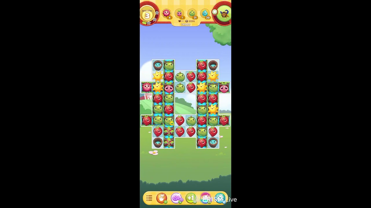 Jogando Farm Heroes