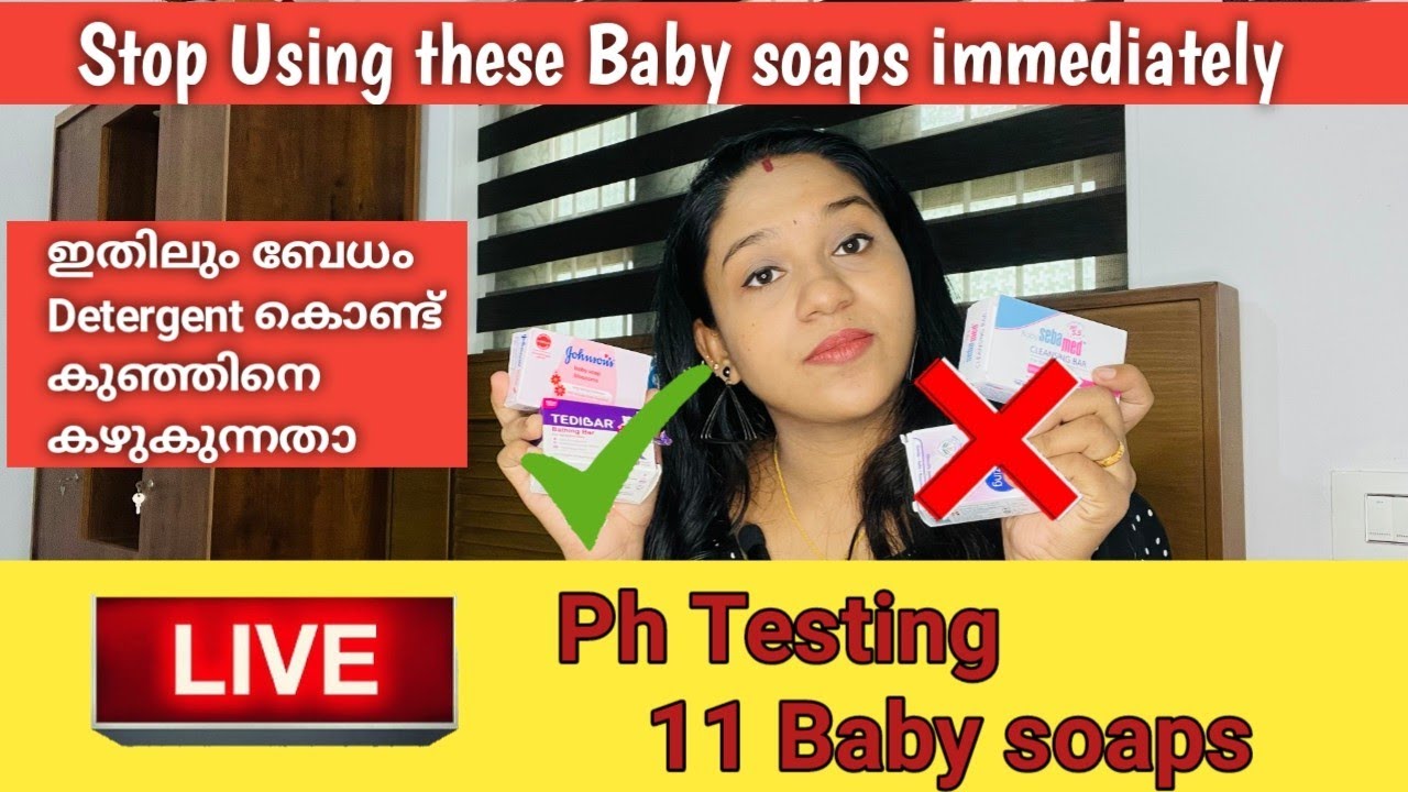 Stop Using these Baby soaps Immediately😱 Live PH testing 11 baby soaps #phtesting #babysoap #live