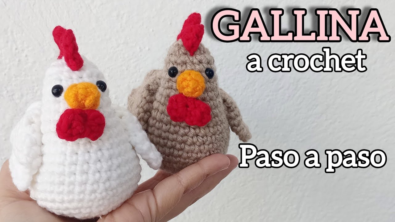 GALLINA a AMIGURUMI 🐔🐓🧶 TUTORIAL de crochet FÁCIL Y RÁPIDO ✨ PASO A PASO 💖👌🏻