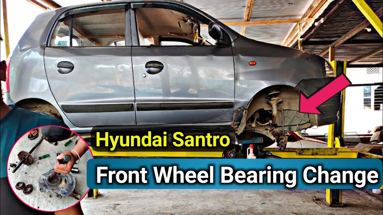 Wheel bearing replacement | hyundai santro front wheel bearing change