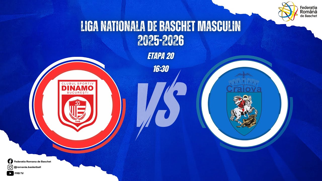 Liga Nationala de Baschet Masculin 25/26 - CS Dinamo Bucuresti - SCMU Craiova