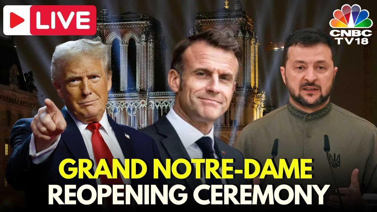 Notre Dame Cathedral LIVE | Notre-Dame Cathedral Reopening Ceremony | Trump | Macron | Paris | N18G