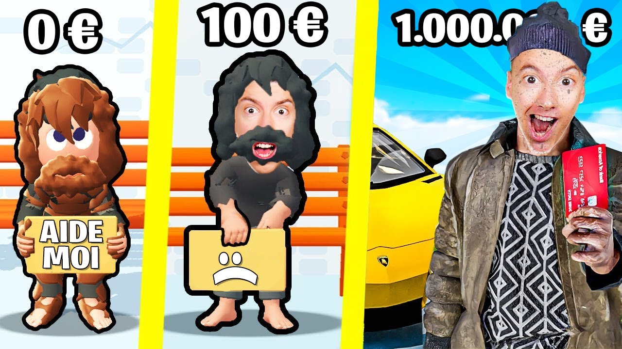 MON ÉVOLUTION DE SDF PAUVRE à SDF RICHE 🤣 (Begging Life)