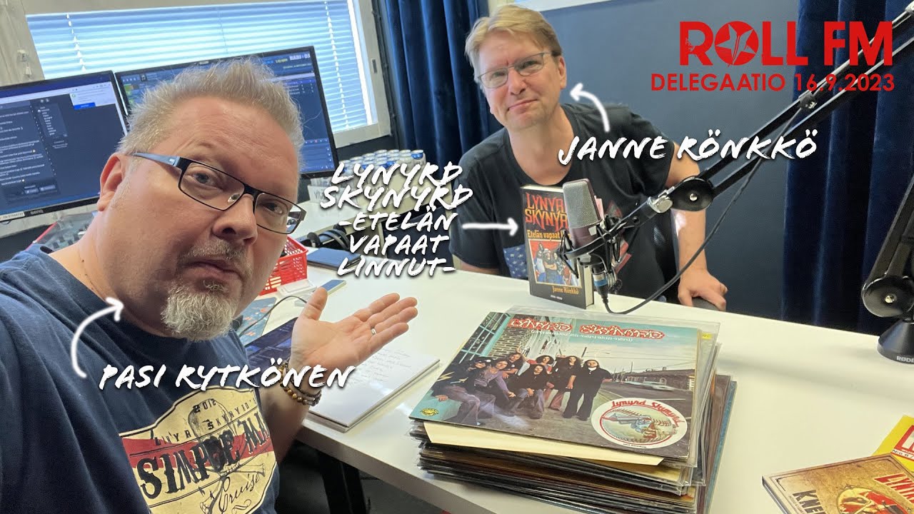 Delegaatio16.9.2023 Lynyrd Skynyrd, etelän vapaat linnut. Pasi Rytkösen   vieraana Janne Rönkkö