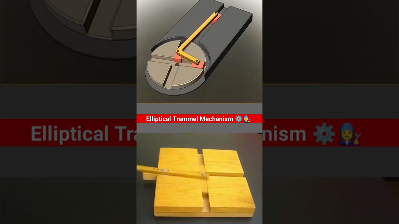 Elliptical Trammel animation 👩&zwj;🔧⚙️ #animation #engineering #mechanical #cad #3d 🔥