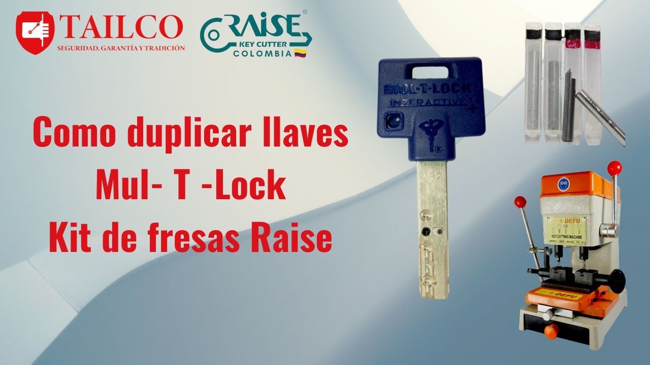 Como duplicar llaves Mul-T-Lock. Kit de fresas Raise