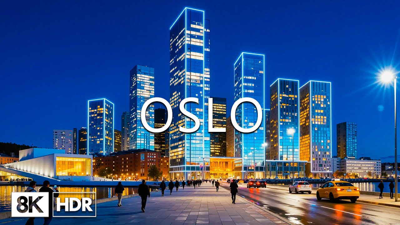Oslo 2026 8K 🇳🇴 Elegant Nordic Streets, Iconic Opera House & Ultra-Modern Fjord City