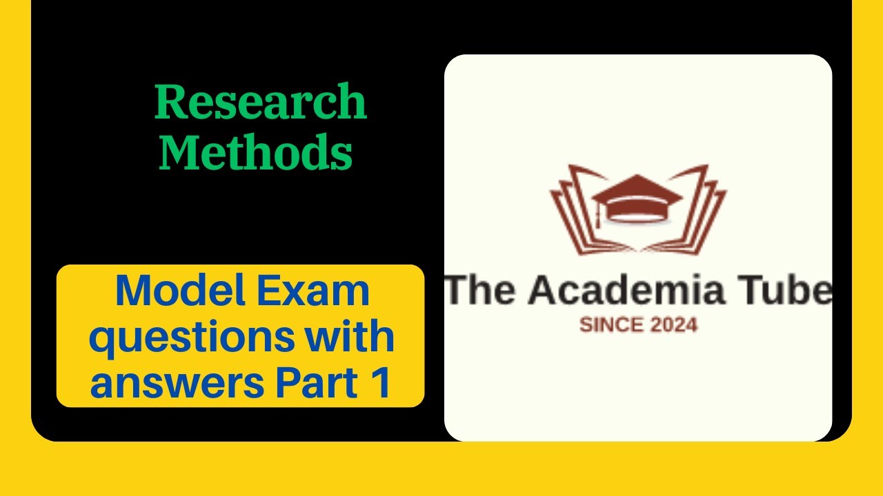 Research Methods Part  Model Exit Exam Questions with Answers: 1