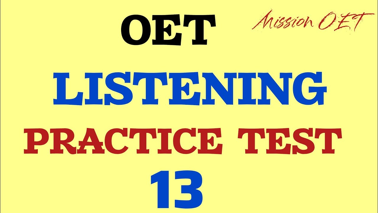 OET listening Test |#oet #oetlistening #oettest #oetlisteningsamplefornurses