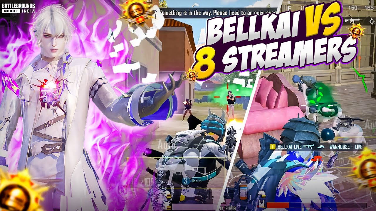 8 YouTubers Got Scared by Bellkai Skills & Shocked 🔥 Bellkai vs Streamers | BGMI