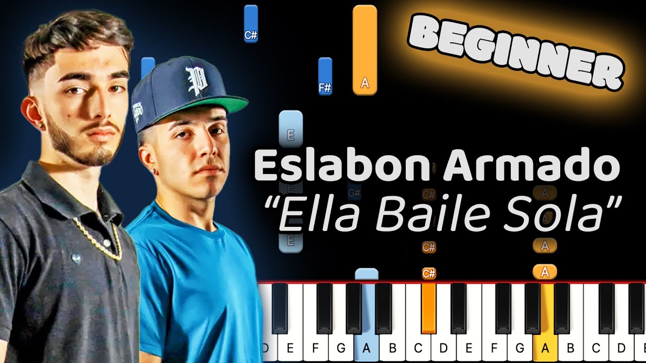Eslabon Armado Ella Baila Sola Piano Tutorial! (Beginner) #ellabailasola