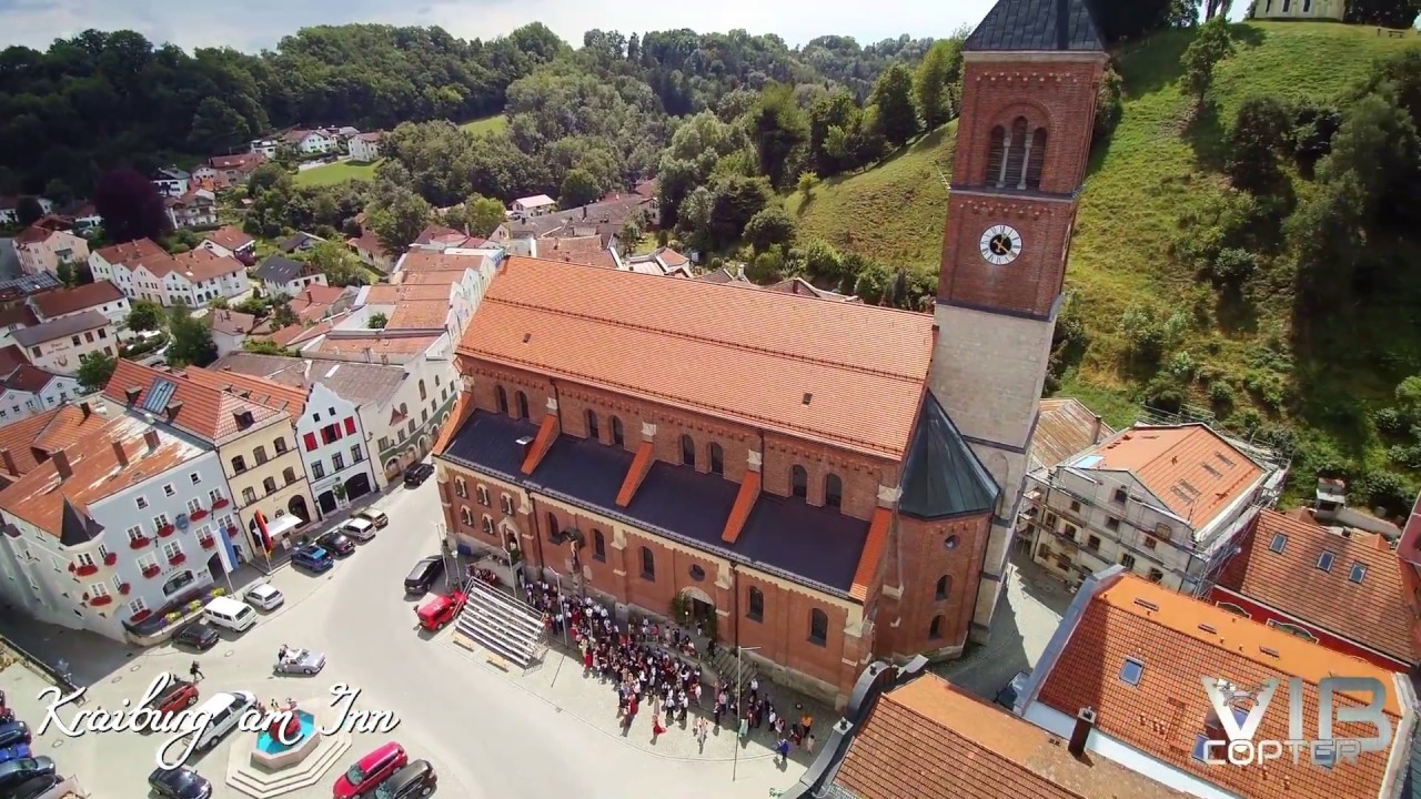 Kraiburg am Inn aus der Vogelperspektive 4K Video