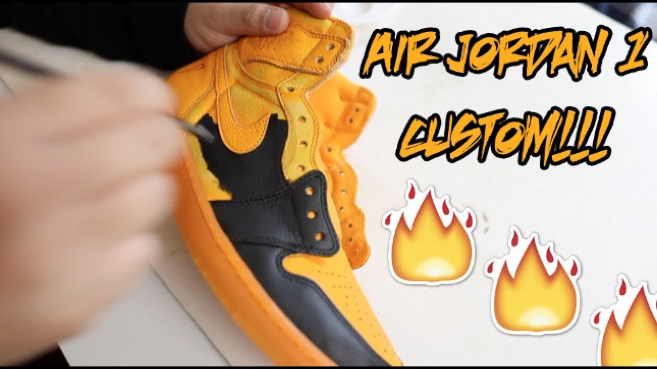 AIR JORDAN 'ORANGE PEEL' GATORADE 1 CUSTOM + TUTORIAL!!!