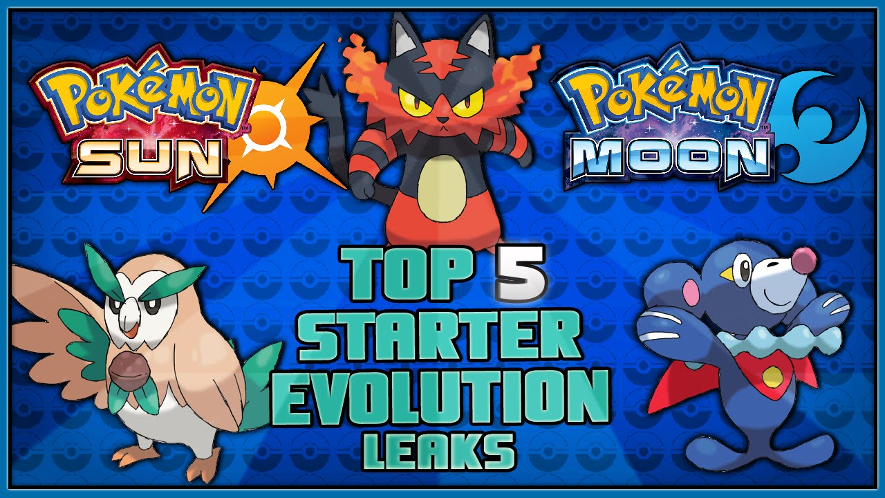 Пять утекших стартовых эволюций покемонов для Pokémon Sun и Pokémon Moon