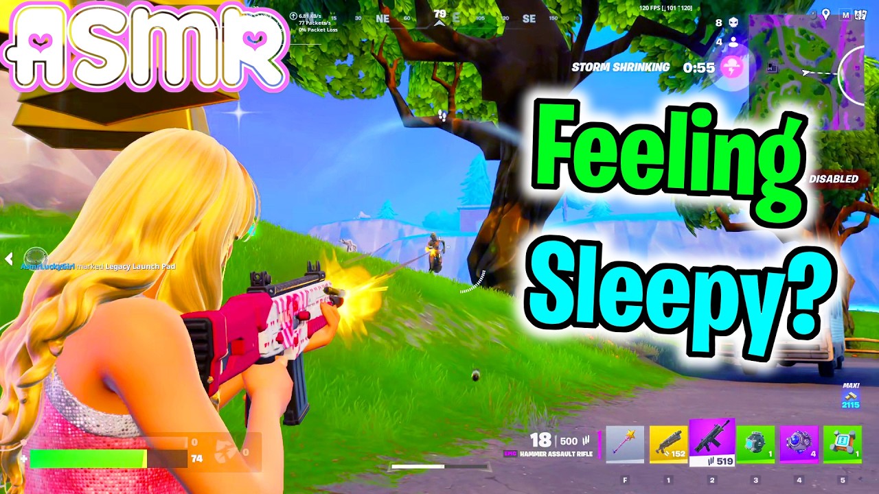 ASMR Gaming 🍀 Fortnite Feeling Sleepy? Relaxing Trigger Words + Controller Sounds Whispering 🎧