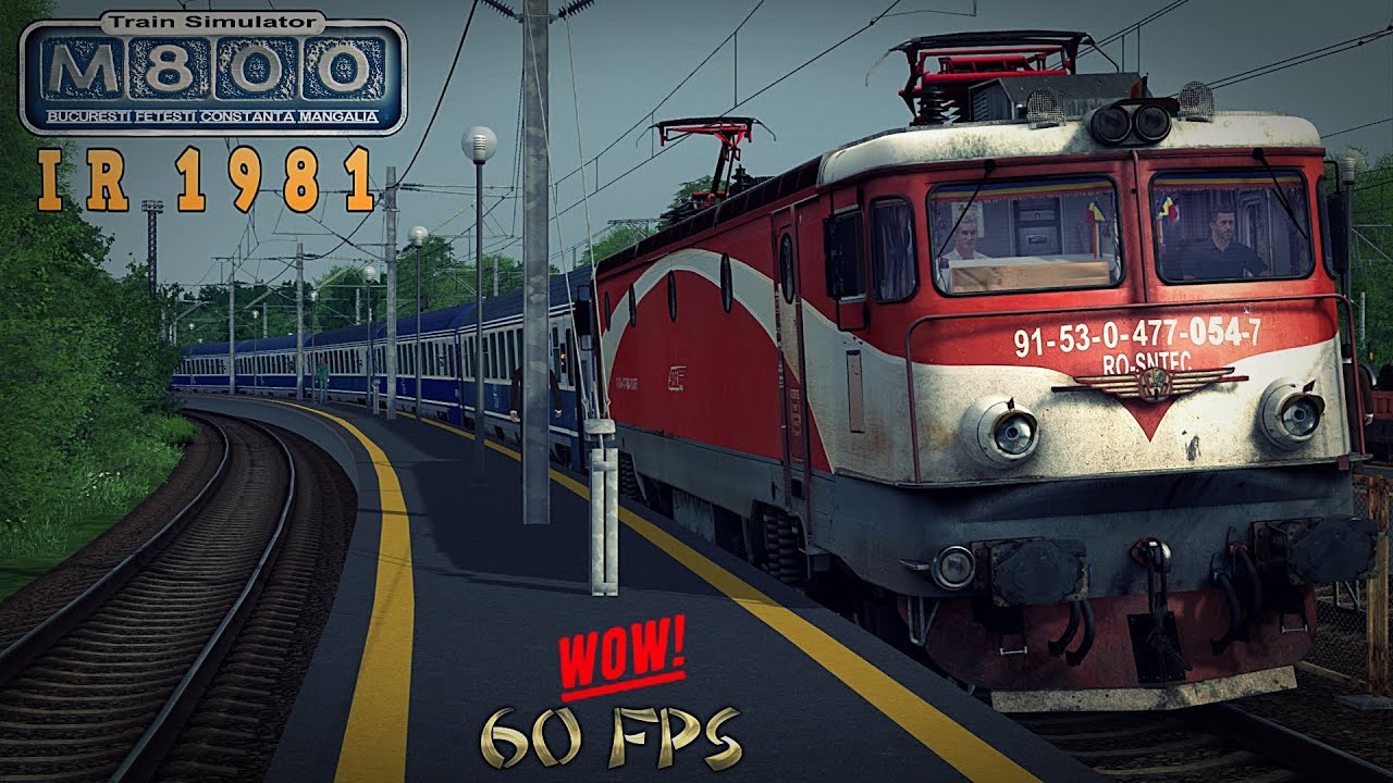 60 FPS PE RUTA M800 - IR 1981 FETESTI - MEDGIDIA | TRAIN SIMULATOR ROMANIA