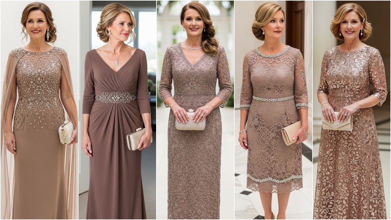 Mother of The Bride Gowns in Mocha Color | Designer & Budget Wedding Styles 2025 Guide!