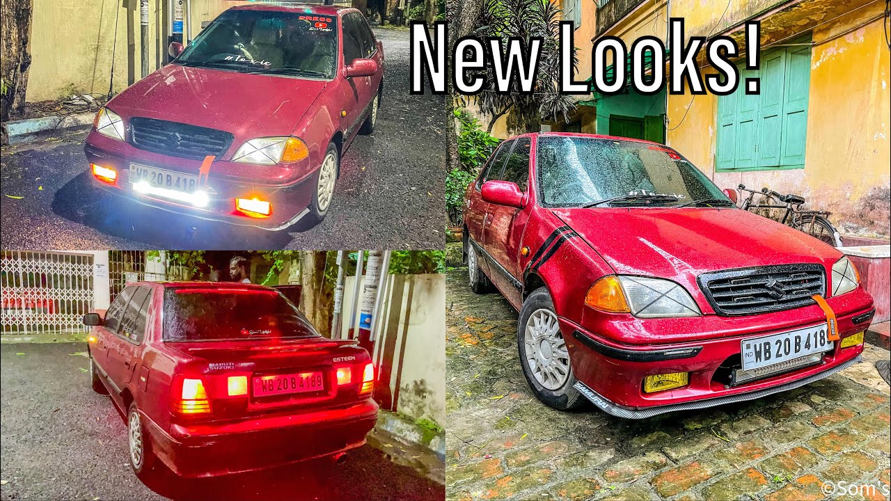 DIY MODIFICATIONS & REPAIRS IN MY 2000 MARUTI CARB ESTEEM 😎🔥 | AMBER INDICATORS | OEM FOG LIGHTS🥵