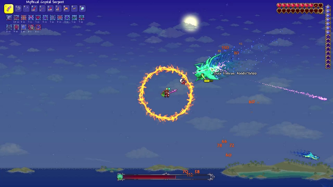 Terraria Master mode Duke Fishron pre-mech boss [MAGE]
