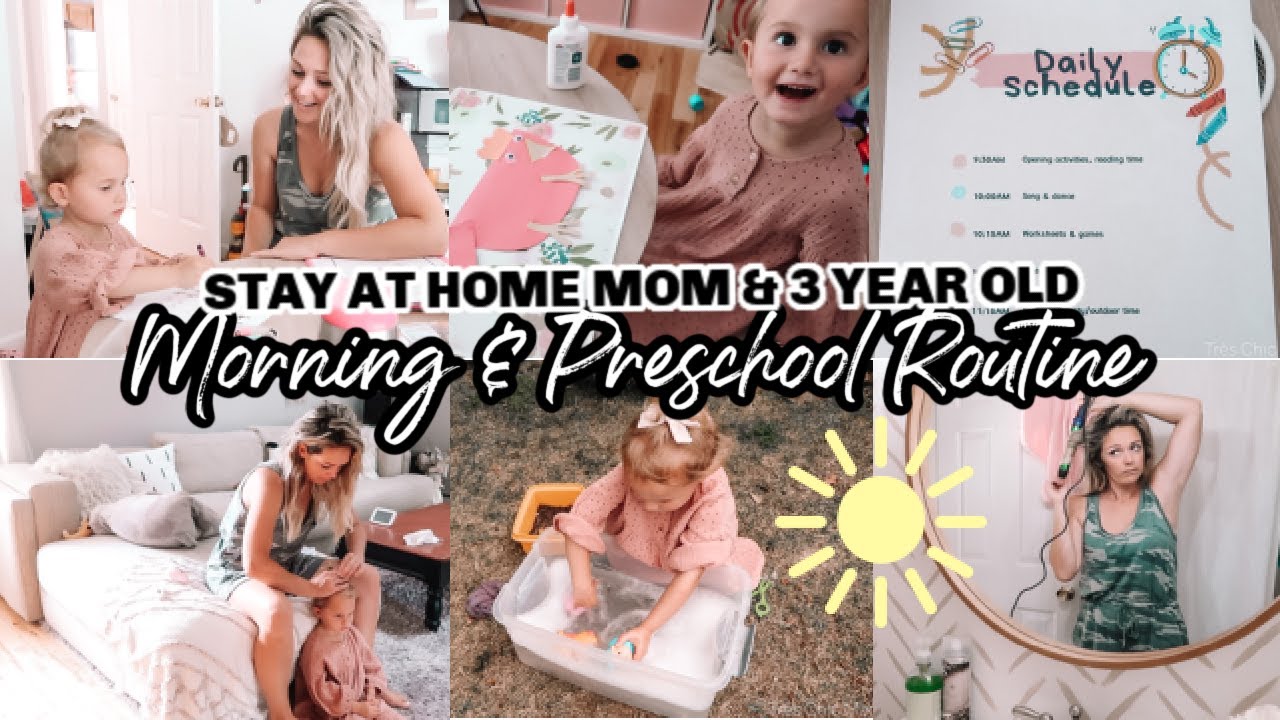 MORNING ROUTINE OF A STAY AT HOME MOM & 3 YEAR OLD PRESCHOOL DAY IN THE LIFE| Tres Chic Mama