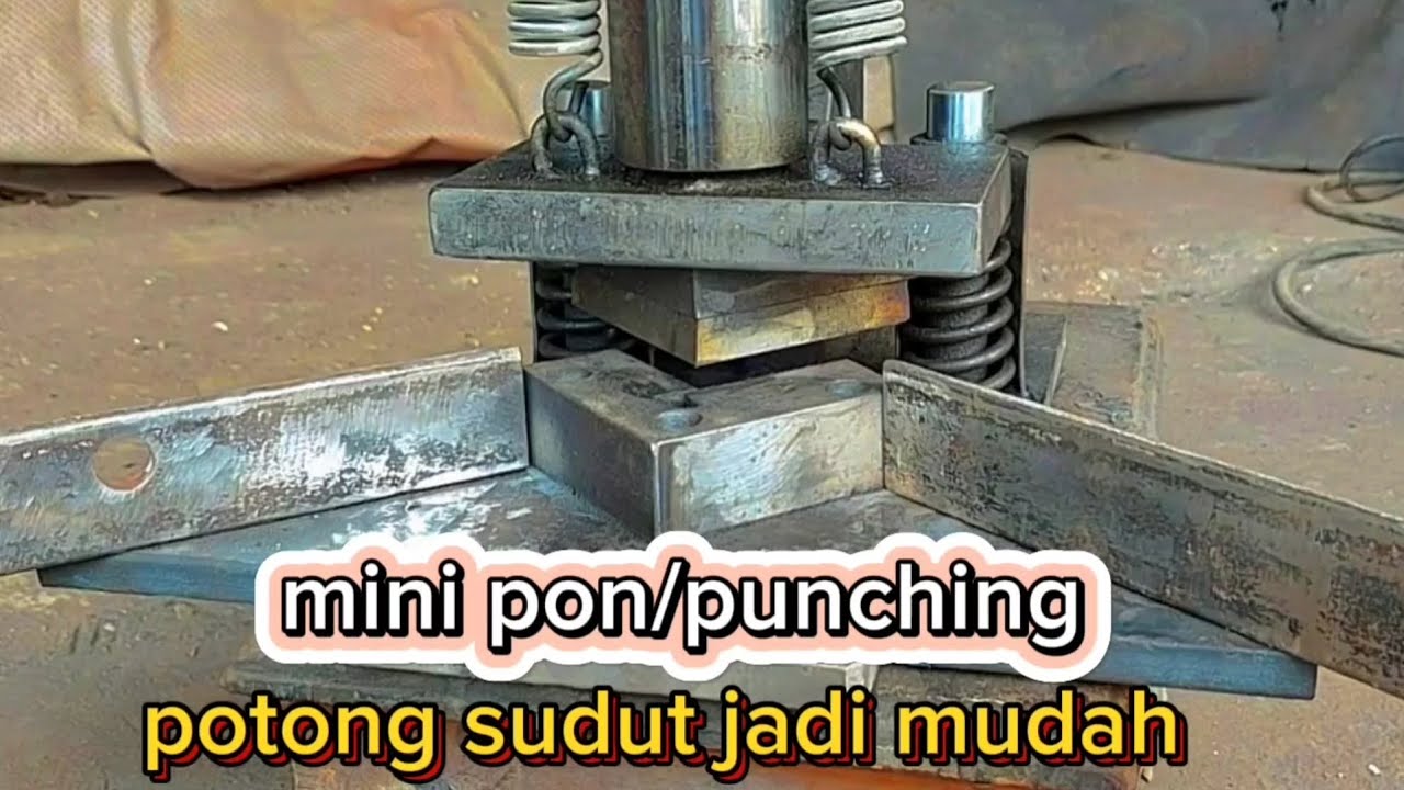 NIAT banget..🤩 begini cara buat alat mini pon/punching untuk sudut  plat