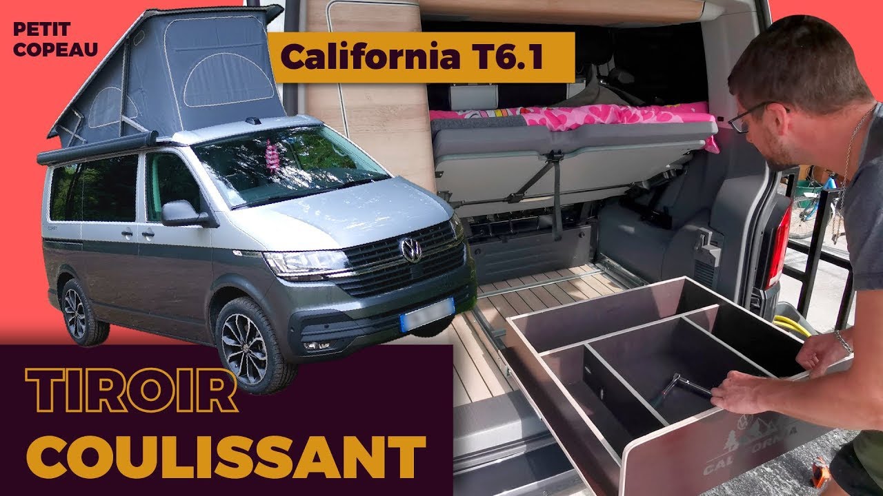 Un coffre coulissant à sortie totale Van T6.1 VW