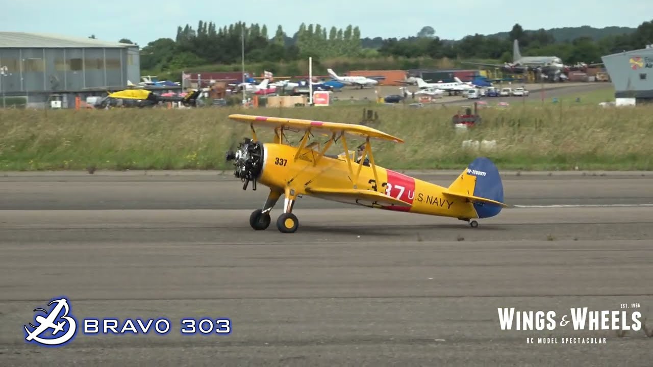 Radial Engine 7 Cylinder UMS 260cc Engine Boeing Stearman - Wings & Wheels RC Model Airshow 2022