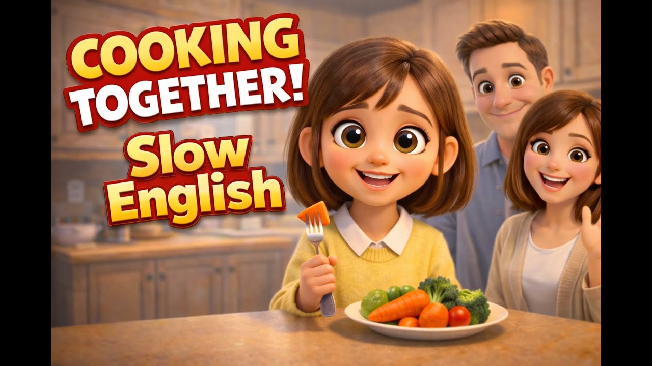 Cooking Dinner Together as a Family | Slow English Story for Beginners (A1–A2)