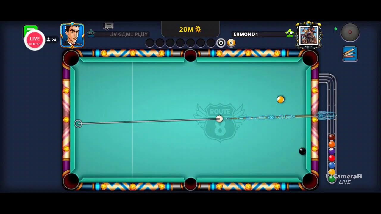 IRANILDO 8 BALL POOL AO VIVO JOGANDO NA CONTA DE INSCRITO