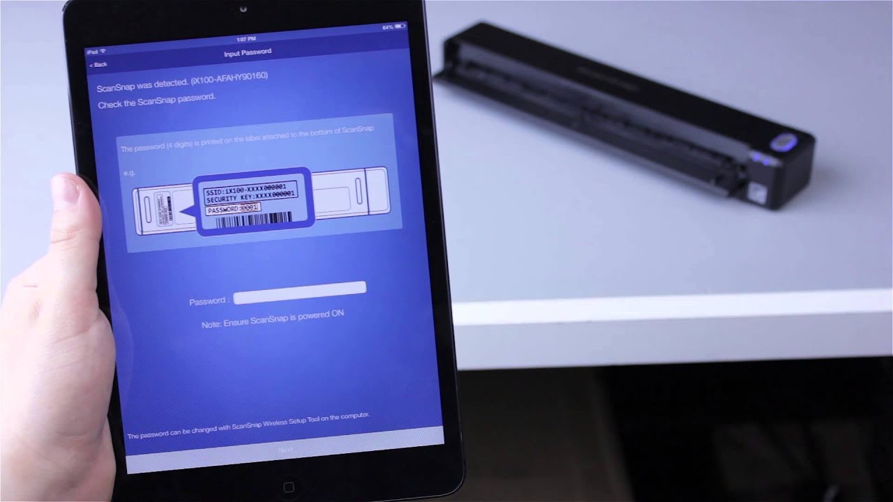 ScanSnap iX100 – How to Scan Wirelessly to Mobile Device