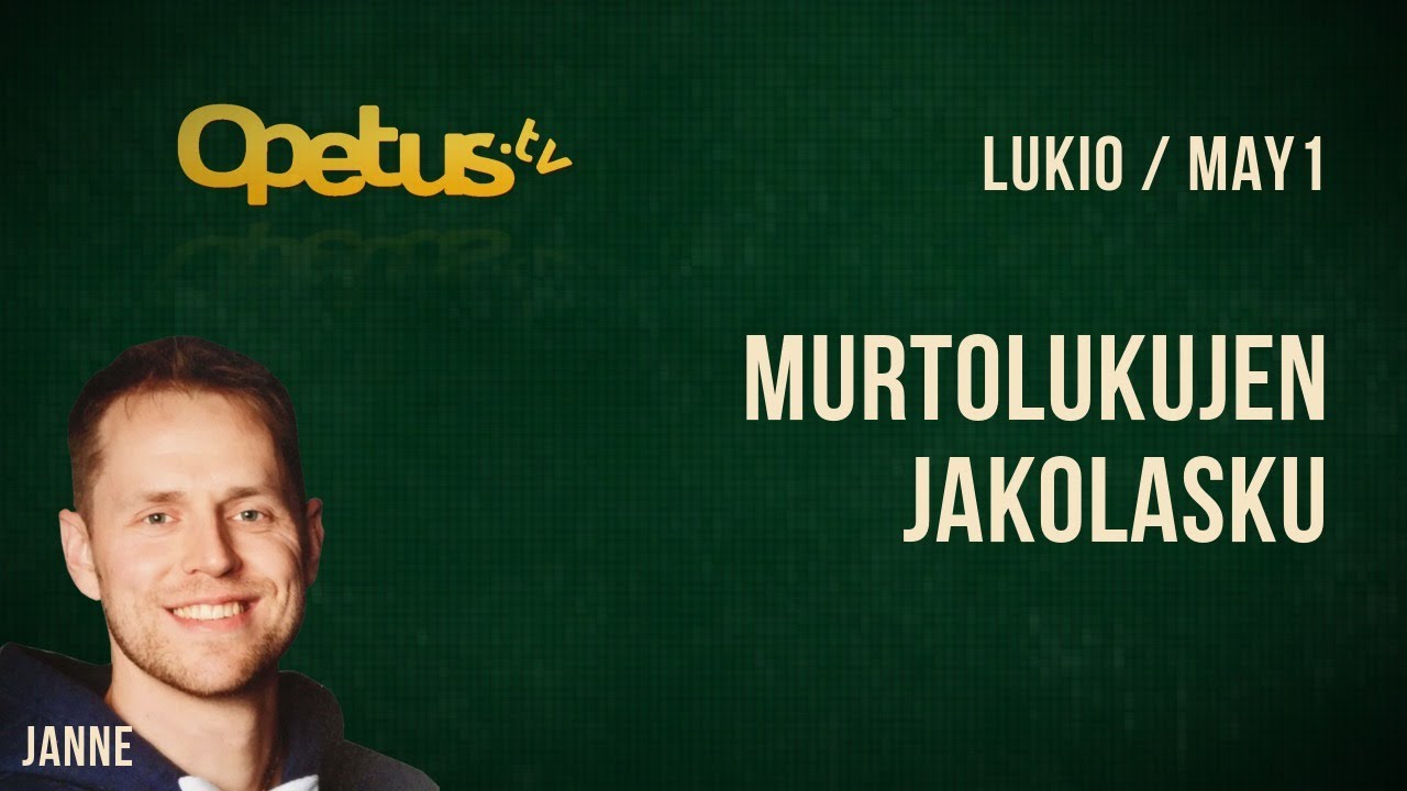 Murtolukujen jakolasku