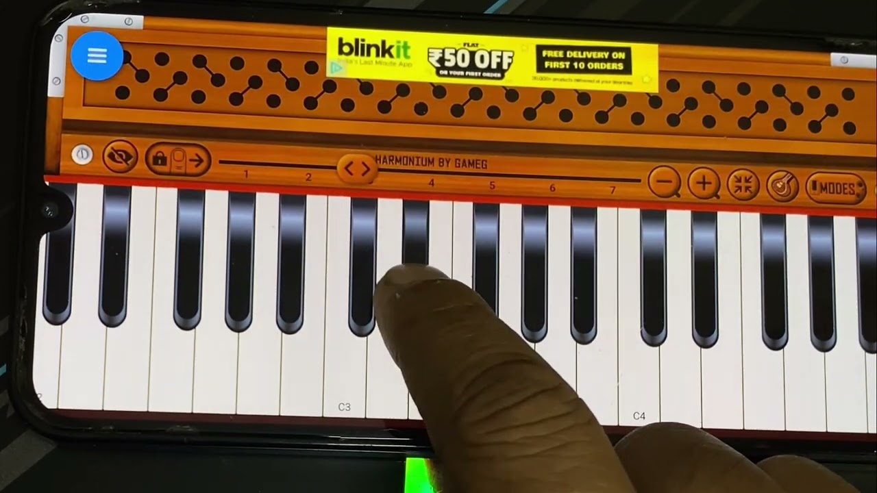 Harmonium app basic beginner tutorial | sa,re, ga, ma -सरगम practice 