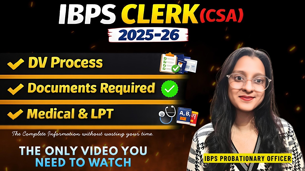 IBPS Clerk 2025-26 Document Verification Process #banking #ibpsclerk