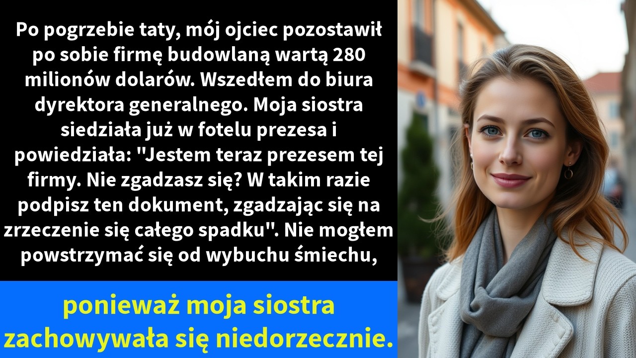 Po pogrzebie taty, mój ojciec pozostawił po sobie firmę budowlaną wartą 280 milionów dolarów.