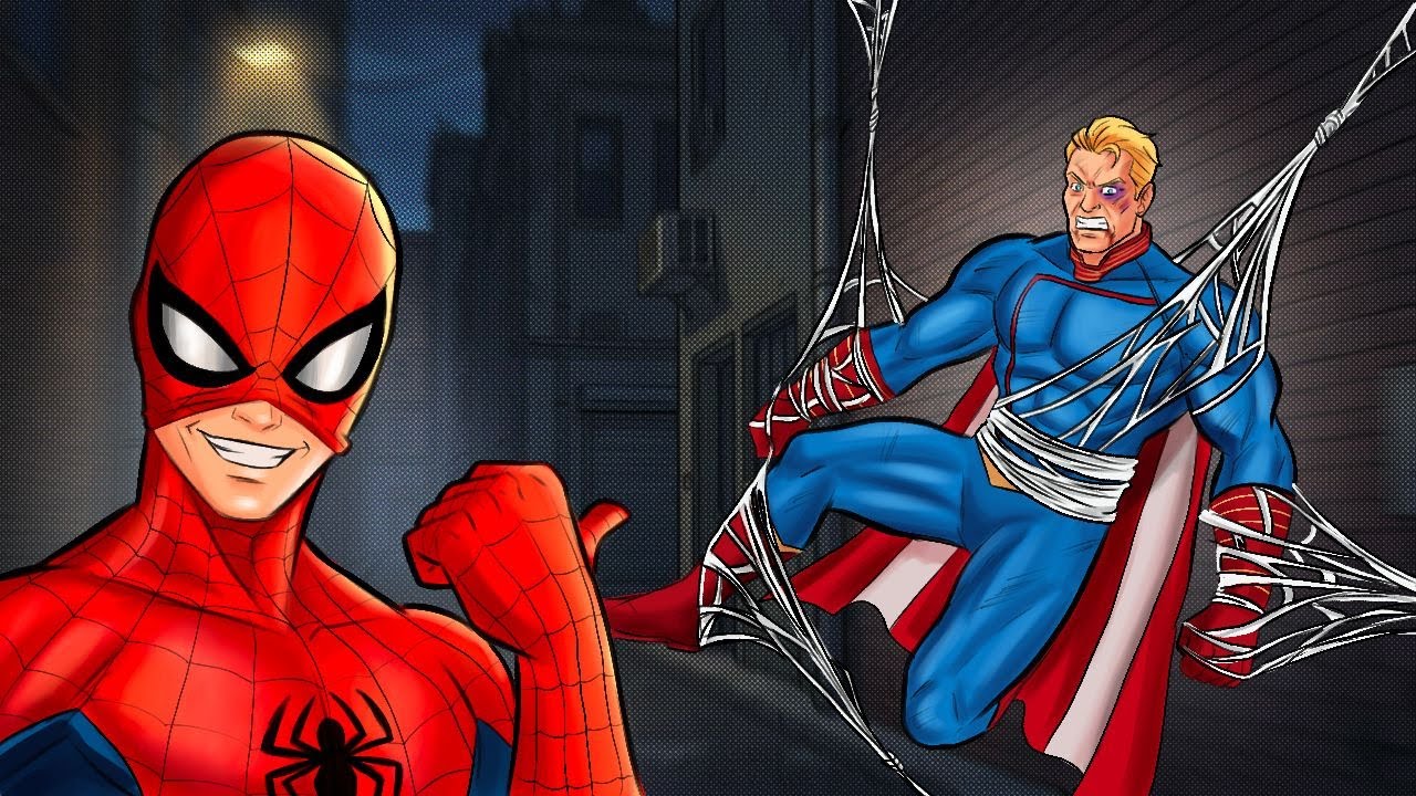 SPIDER-MAN LE GANA FÁCIL A HOMELANDER  ( Y NO ES DEBATIBLE )