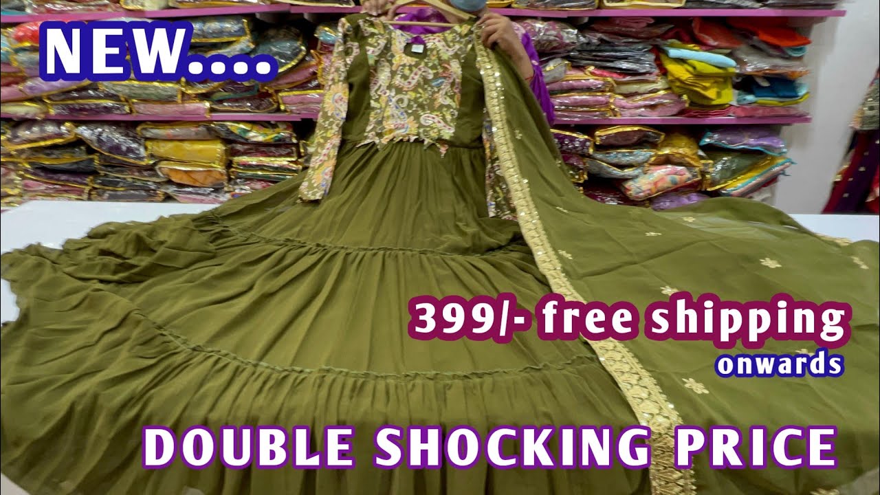 DOUBLE SHOCKING PRICE on long frocks Sankranthi Sale from 399/- free ship