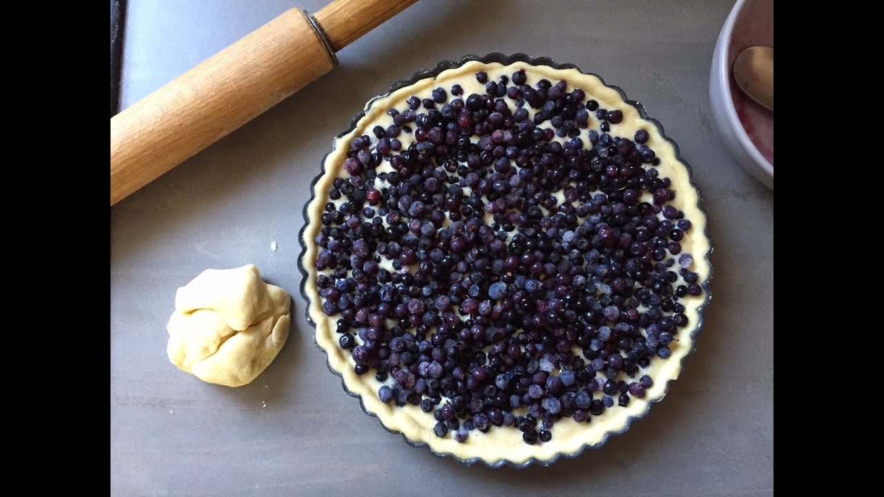 Tarte aux myrtilles avec pâte brisée allégée et sans lactose