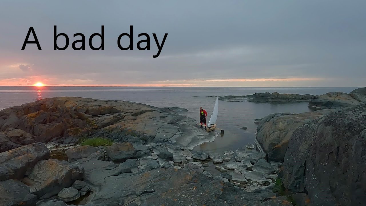 Head wind on the sea of &Aring;land and no show of Understen, kayak sailing uphills? #234