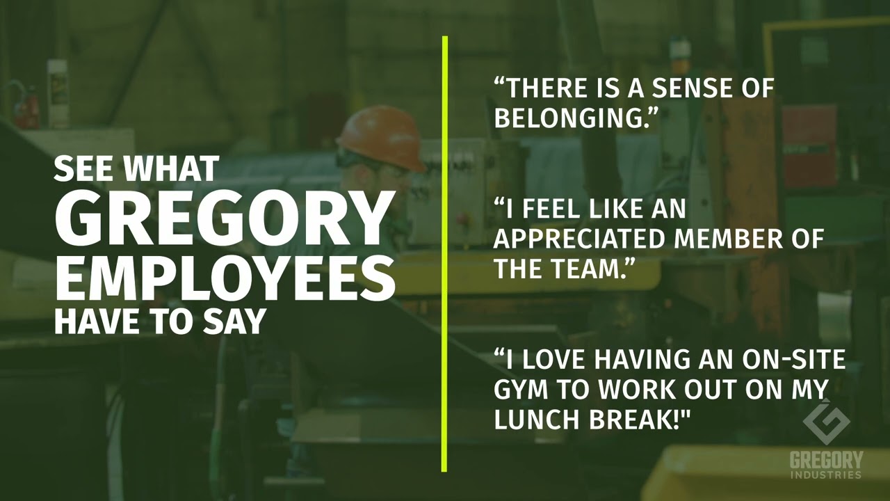 Employee Testimonials - Gregory Industries