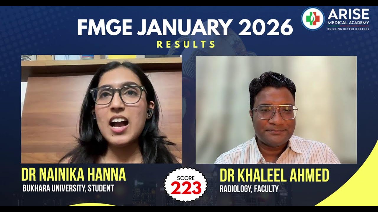 FMGE Success Story : Dr. Nainika Hanna, 223 Marks | Jan 2026
