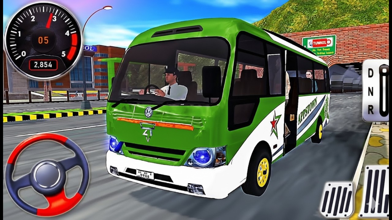Van Volkswagen T2 Driver Simulator - Mini Bus Dubai Driving 3D - Android GamePlay #1
