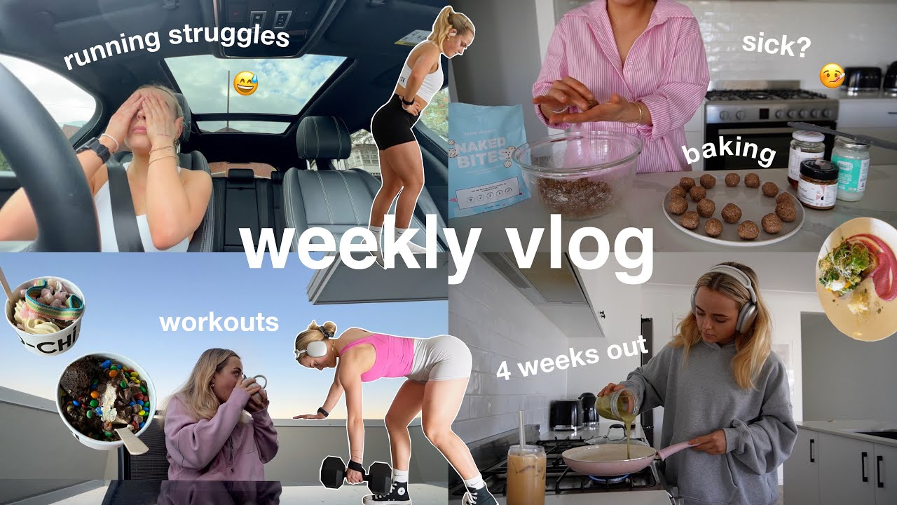 weekly vlog| running struggles | change of plans | upper & lower body workout | 🤒  conagh kathleen