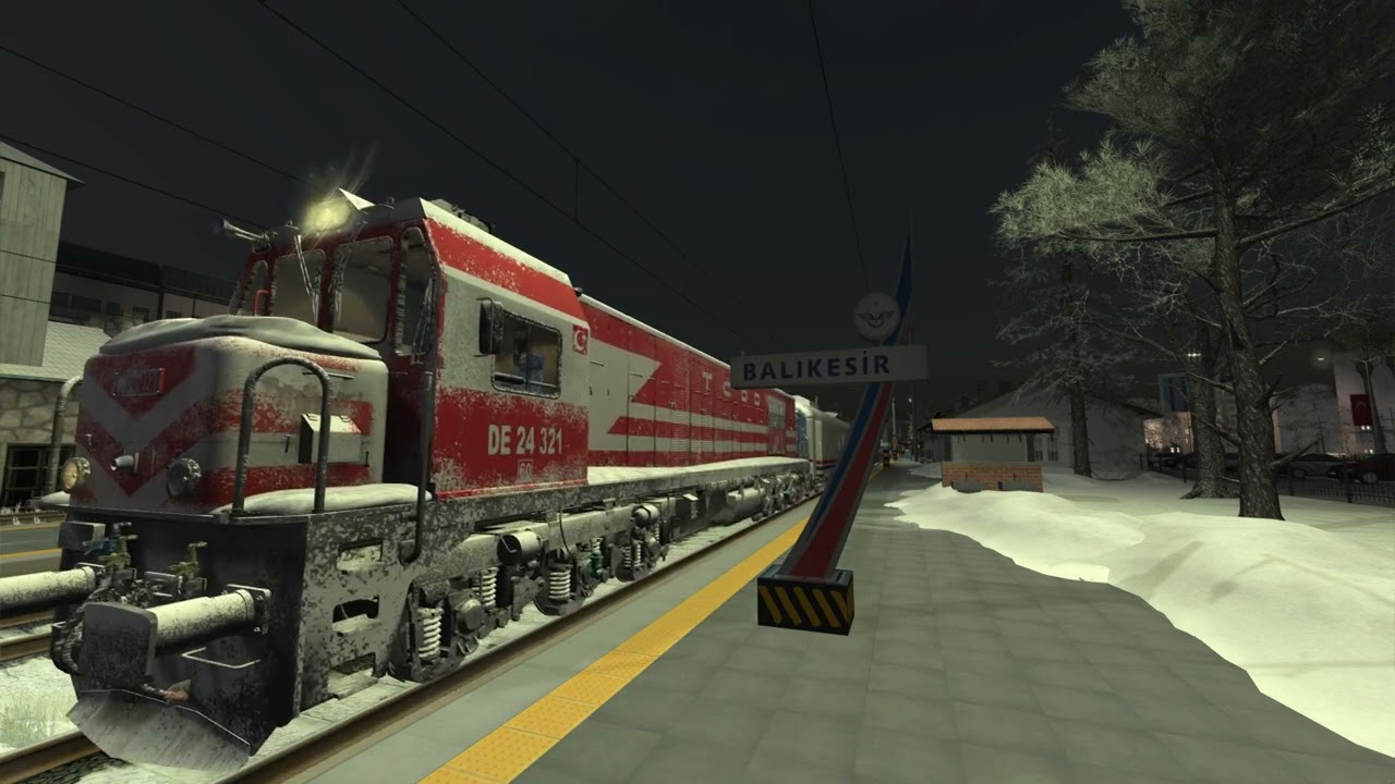 İzmir Mavi Treni DE 24321 23:44 Balıkesi Gar'dan Hareket(TSC)
