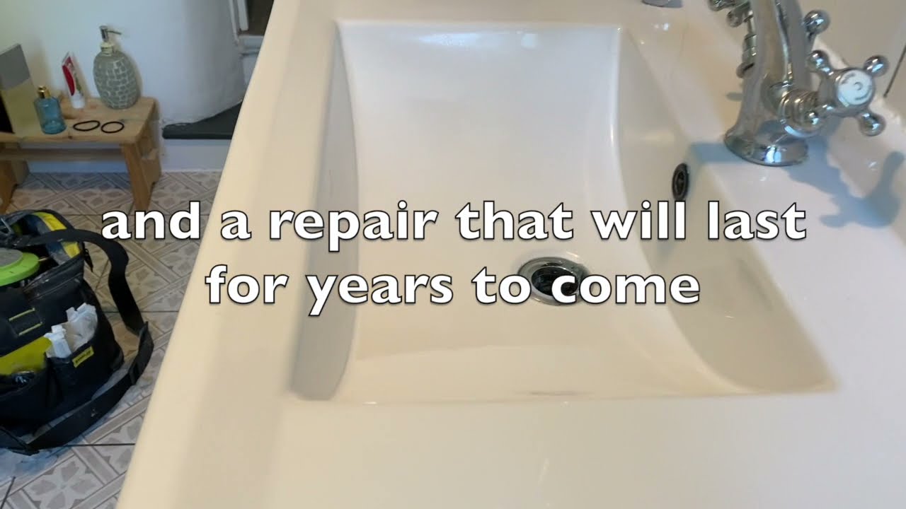 Sink Crack Repair Procedure by Miltons Bath Enamel Repair UK