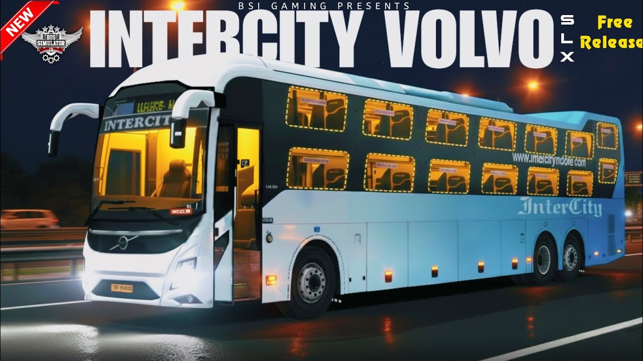 Free Release : Intercity Volvo 9600slx Livery | bussid mod | BSI Gaming 