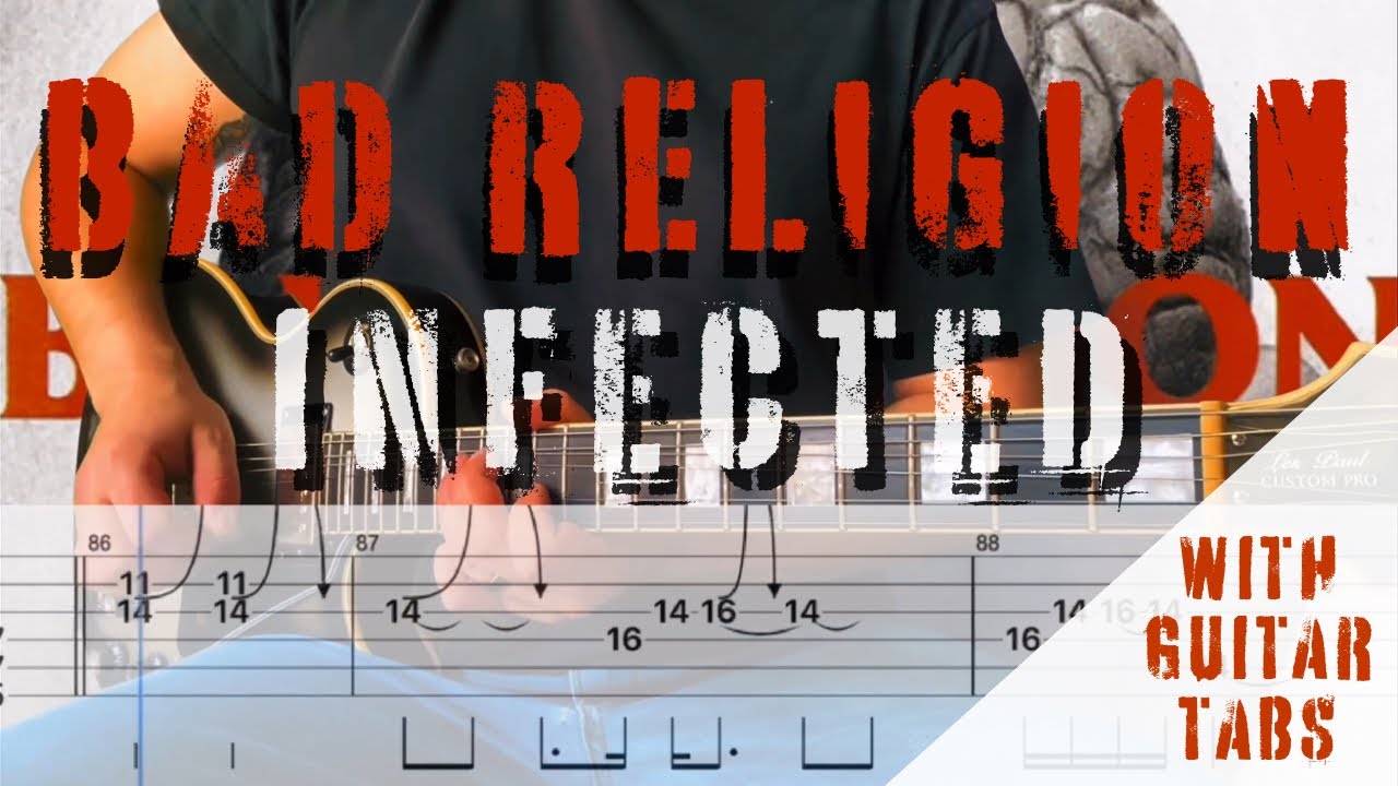 Bad Religion- Infected Cover (Guitar Tabs On Screen)
