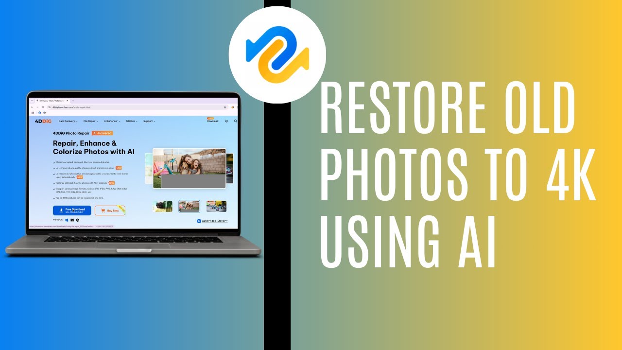 Restore Old Photos to 4K Using AI |  BEST AI Image Restoration Software