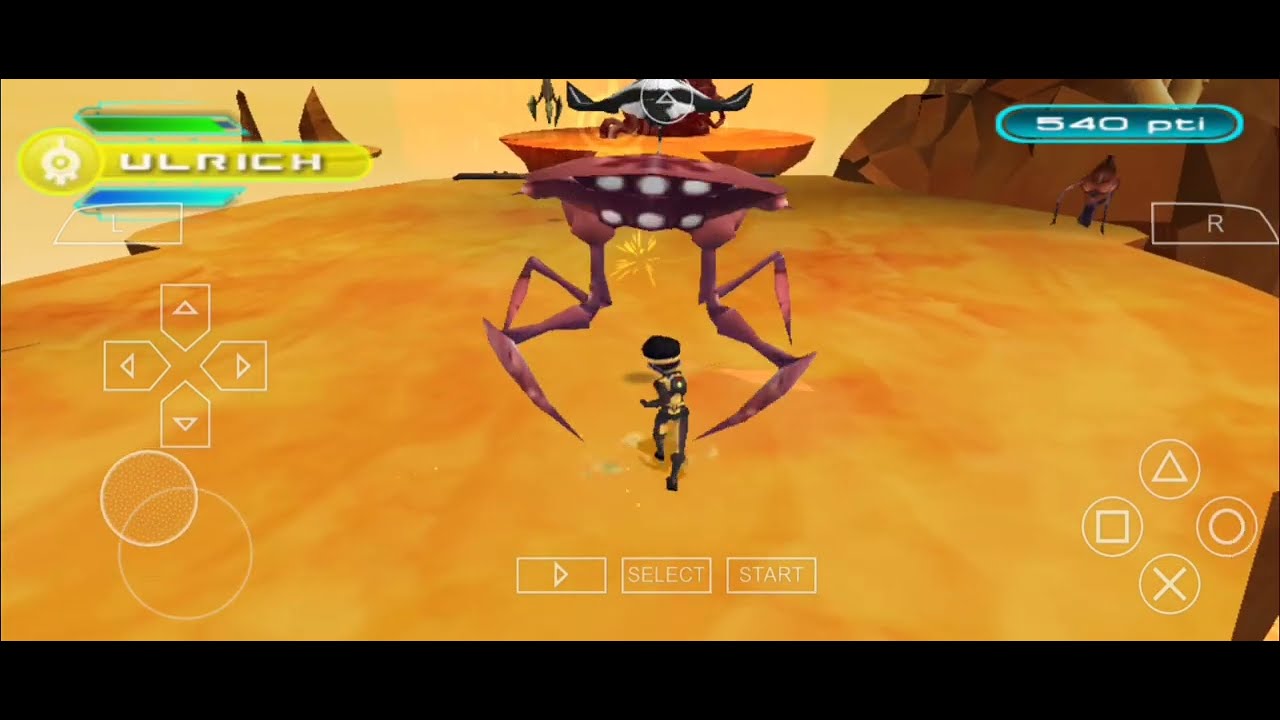 Code Lyoko Quest of infinity - PSP Android - video with sounds - Let's try the code chimera