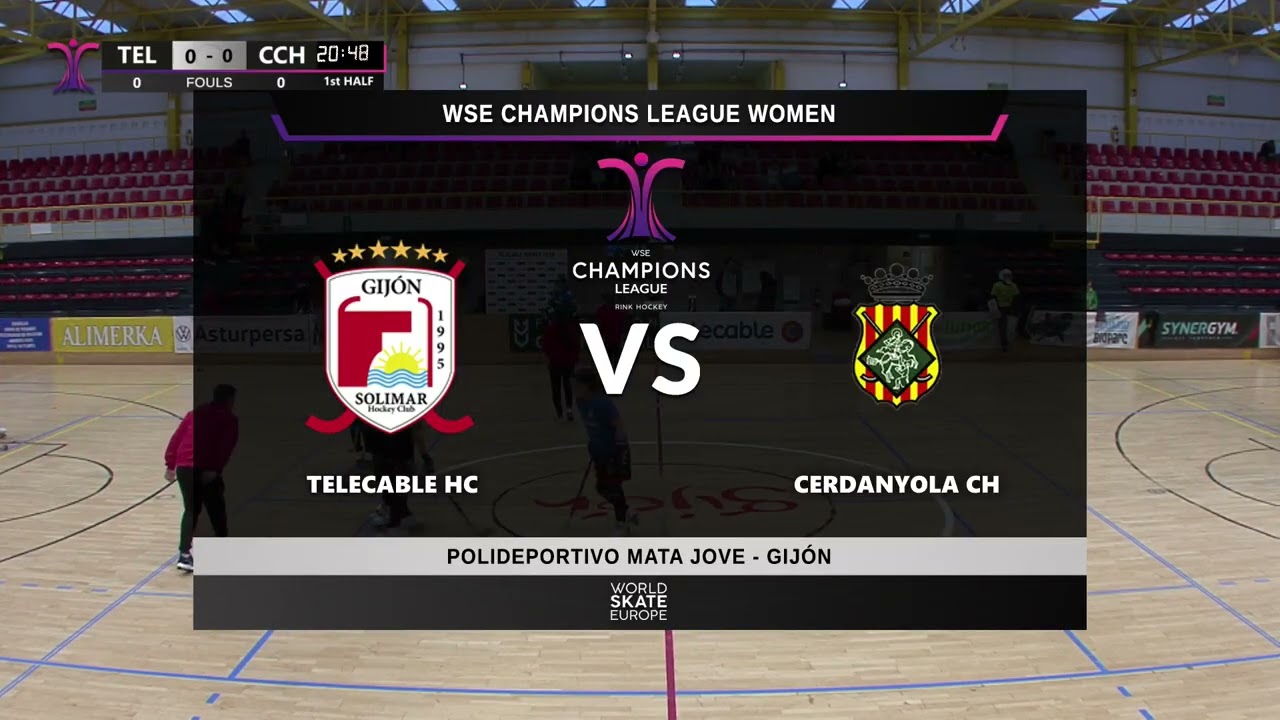 Rink Hockey - WSE Champions League Women - Telecable HC (SPA) x Cerdanyola CH (SPA)